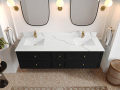 Roswell Floating 72 in. W x 22 in. D Double Sink Bathroom Vanity - photo 22