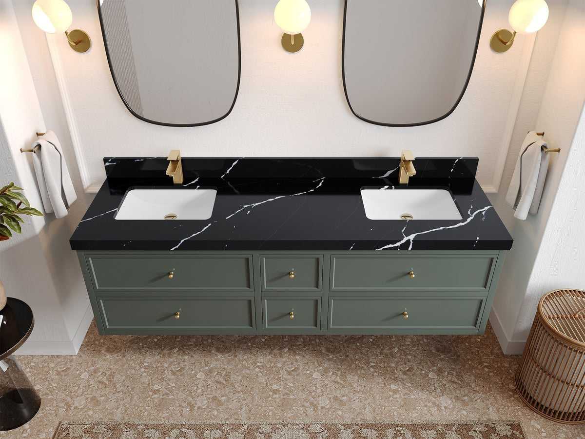 Roswell Floating 72 in. W x 22 in. D Double Sink Bathroom Vanity - Willow Bath and Vanity