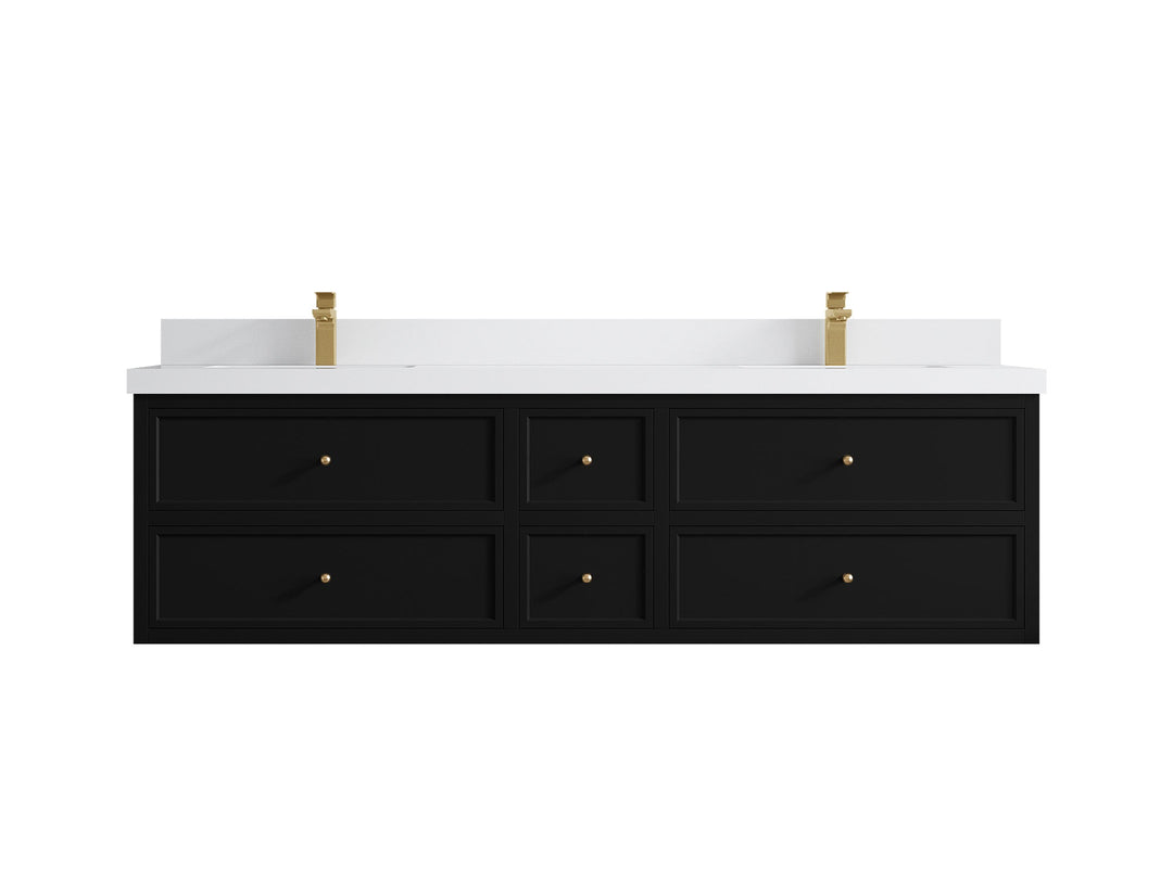 Roswell Floating 72 in. W x 22 in. D Double Sink Bathroom Vanity - Willow Bath and Vanity