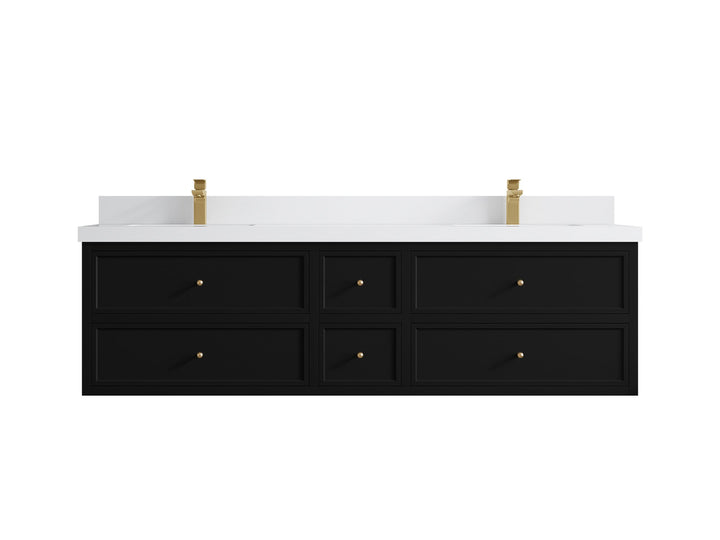 Roswell Floating 72 in. W x 22 in. D Double Sink Bathroom Vanity - photo 43
