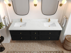 Roswell Floating 72 in. W x 22 in. D Double Sink Bathroom Vanity - photo 28