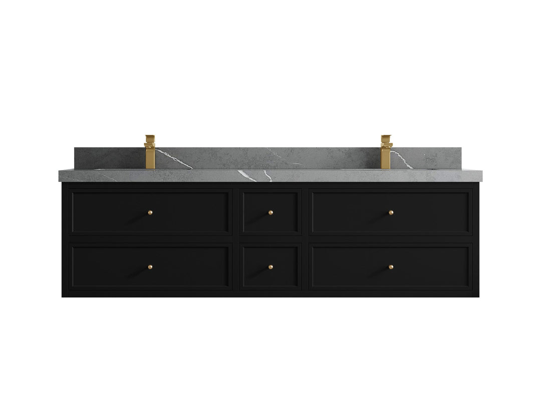 Roswell Floating 72 in. W x 22 in. D Double Sink Bathroom Vanity - Willow Bath and Vanity