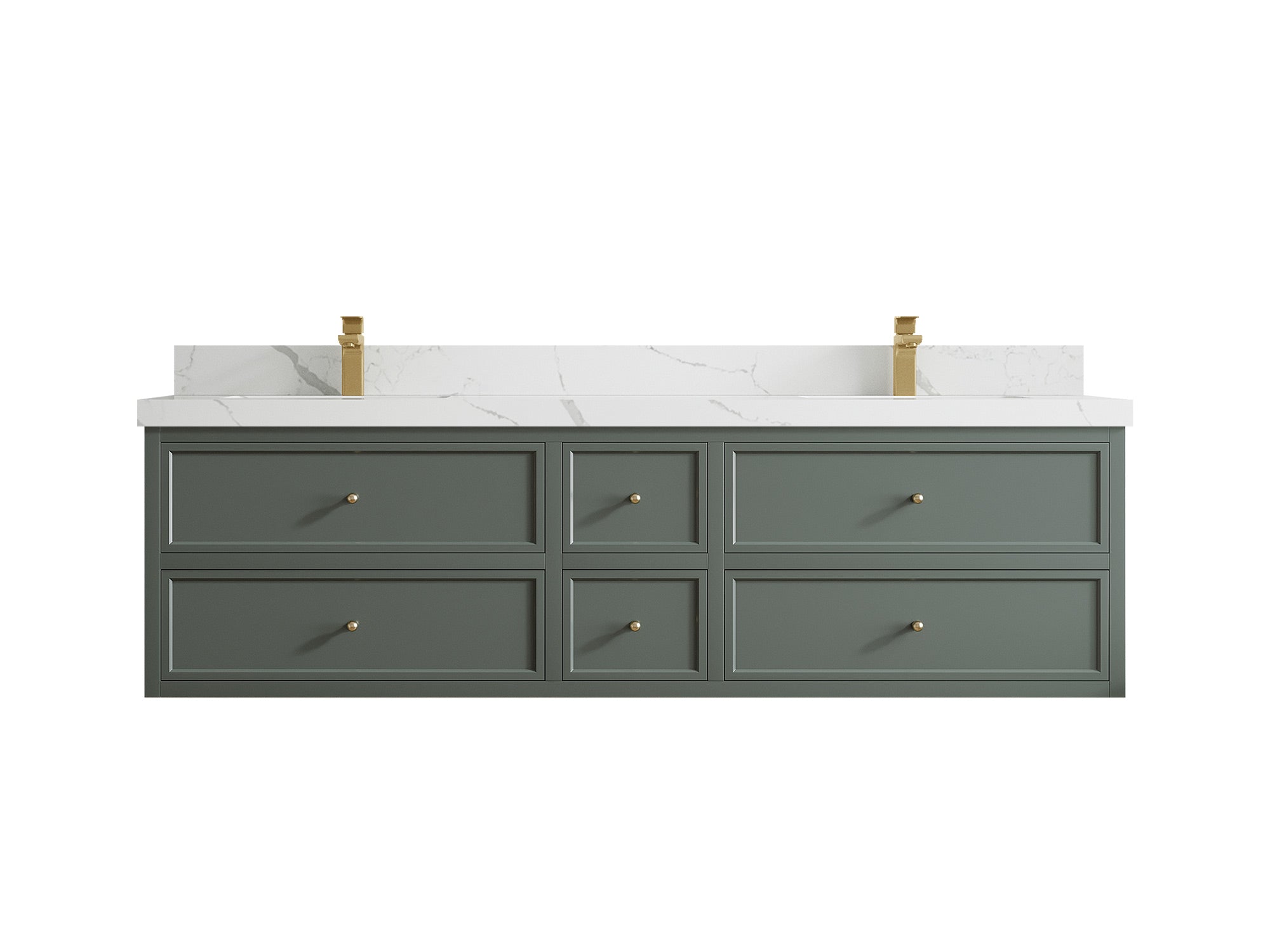 Roswell Floating 72 in. W x 22 in. D Double Sink Bathroom Vanity - Willow Bath and Vanity