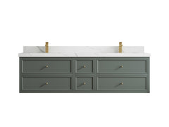 Roswell Floating 72 in. W x 22 in. D Double Sink Bathroom Vanity - photo 1