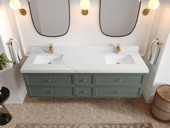 Roswell Floating 72 in. W x 22 in. D Double Sink Bathroom Vanity - photo 12