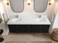 Roswell Floating 72 in. W x 22 in. D Double Sink Bathroom Vanity - photo 16