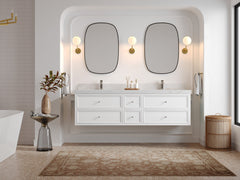 Roswell Floating 72 in. W x 22 in. D Double Sink Bathroom Vanity - photo 4