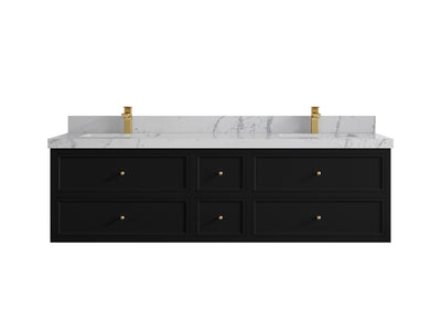 Roswell Floating 72 in. W x 22 in. D Double Sink Bathroom Vanity - Willow Bath and Vanity