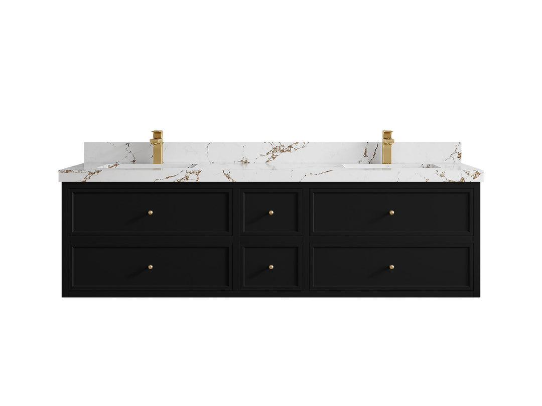 Roswell Floating 72 in. W x 22 in. D Double Sink Bathroom Vanity - Willow Bath and Vanity