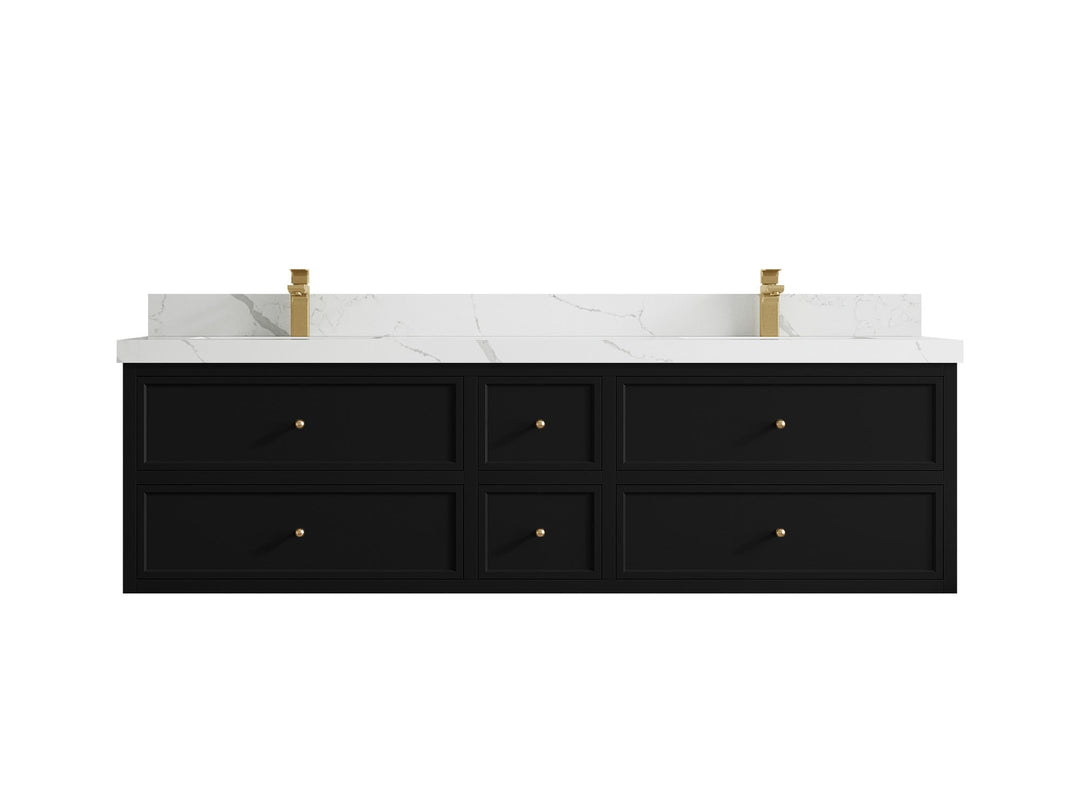 Roswell Floating 72 in. W x 22 in. D Double Sink Bathroom Vanity - Willow Bath and Vanity