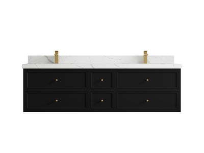 Roswell Floating 72 in. W x 22 in. D Double Sink Bathroom Vanity - Willow Bath and Vanity