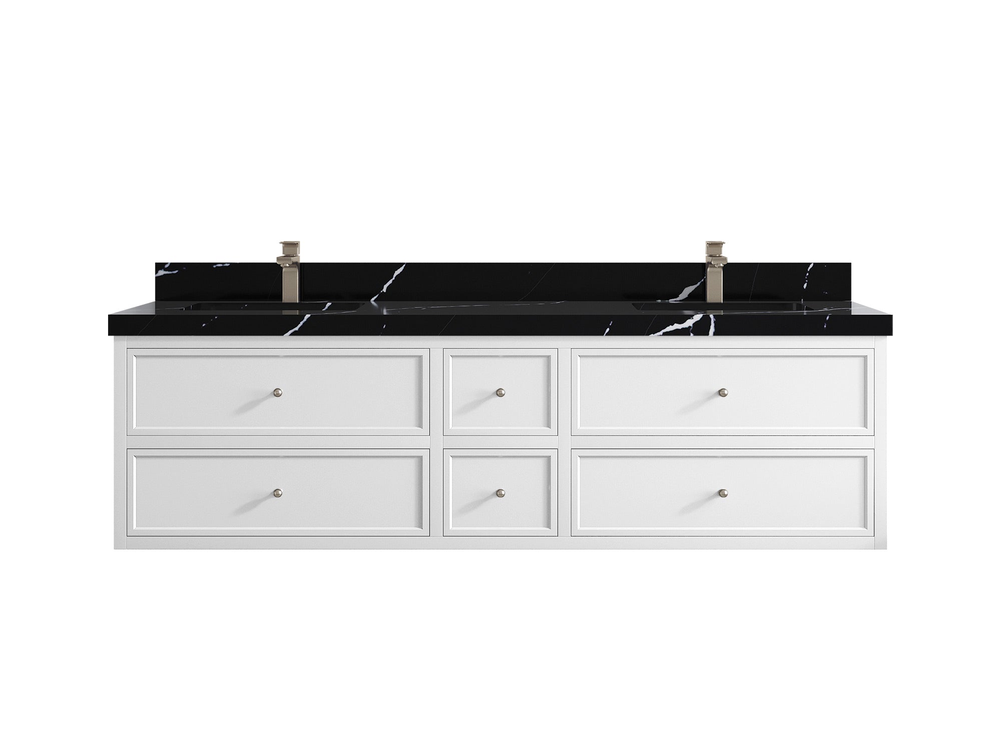 Roswell Floating 72 in. W x 22 in. D Double Sink Bathroom Vanity - Willow Bath and Vanity