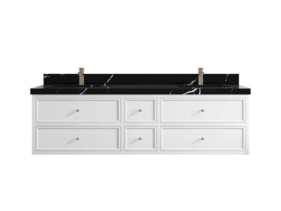 Roswell Floating 72 in. W x 22 in. D Double Sink Bathroom Vanity - Willow Bath and Vanity