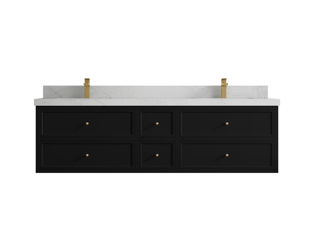Roswell Floating 72 in. W x 22 in. D Double Sink Bathroom Vanity - Willow Bath and Vanity