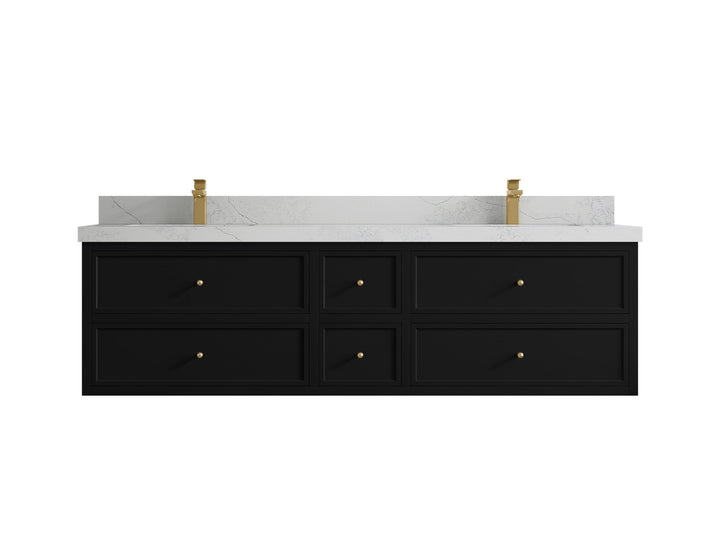 Roswell Floating 72 in. W x 22 in. D Double Sink Bathroom Vanity - photo 1