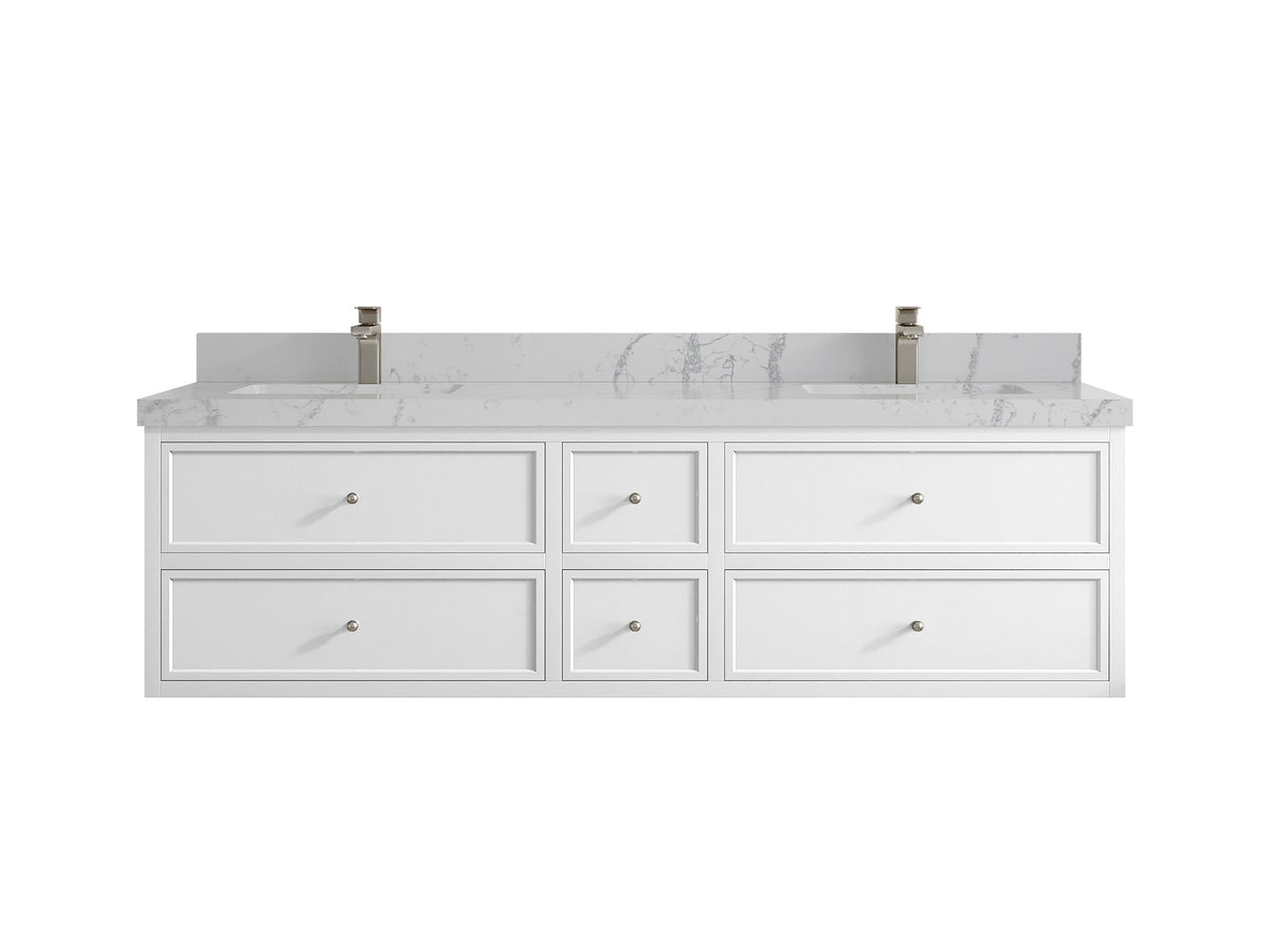Roswell Floating 72 in. W x 22 in. D Double Sink Bathroom Vanity - Willow Bath and Vanity