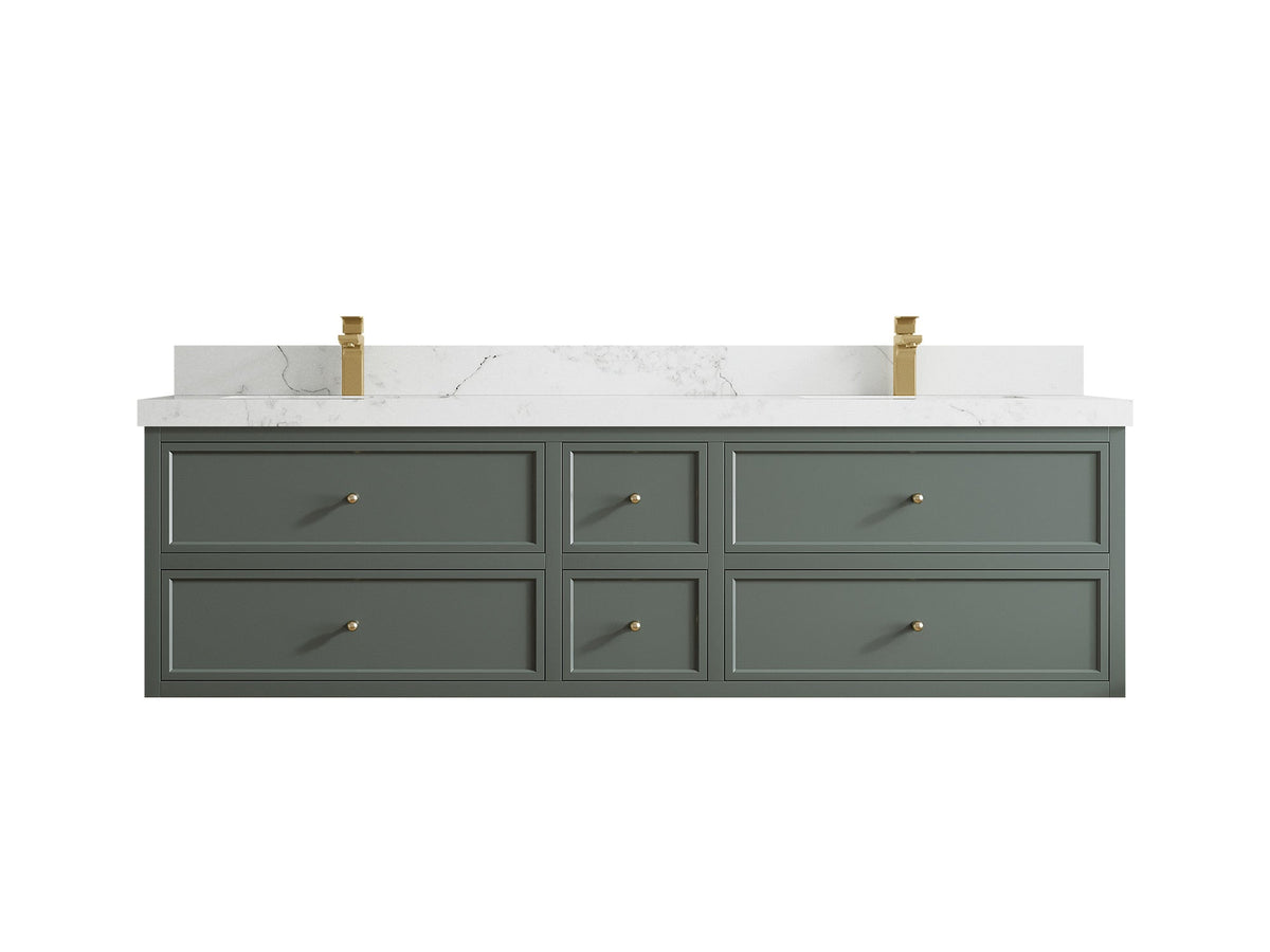 Roswell Floating 72 in. W x 22 in. D Double Sink Bathroom Vanity - Willow Bath and Vanity