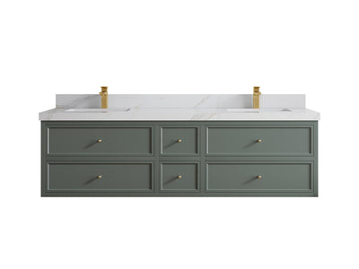 Roswell Floating 72 in. W x 22 in. D Double Sink Bathroom Vanity - Willow Bath and Vanity