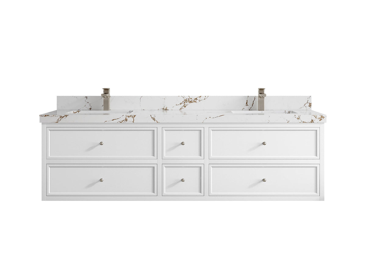 Roswell Floating 72 in. W x 22 in. D Double Sink Bathroom Vanity - Willow Bath and Vanity