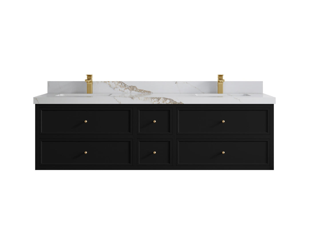 Roswell Floating 72 in. W x 22 in. D Double Sink Bathroom Vanity - Willow Bath and Vanity