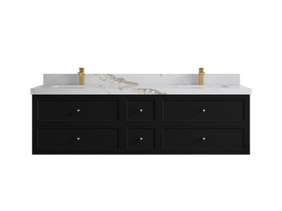 Roswell Floating 72 in. W x 22 in. D Double Sink Bathroom Vanity - Willow Bath and Vanity
