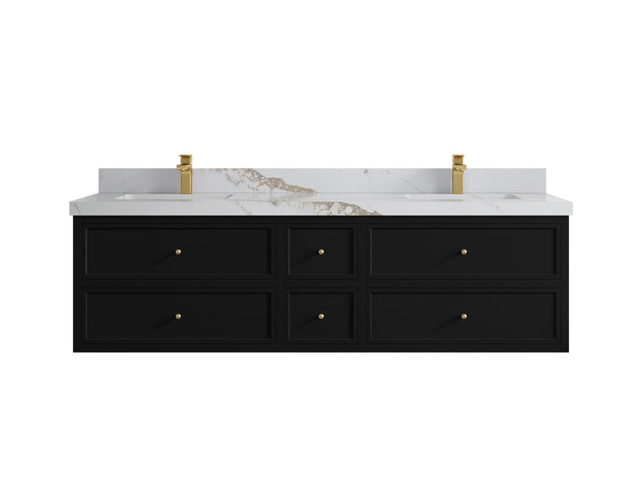 Roswell Floating 72 in. W x 22 in. D Double Sink Bathroom Vanity - photo 15
