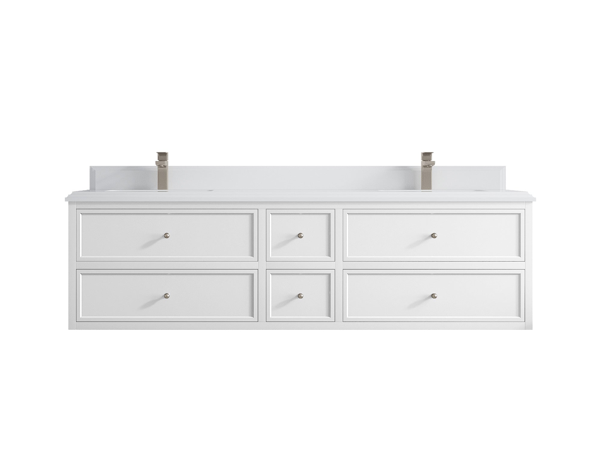 Roswell Floating 72 in. W x 22 in. D Double Sink Bathroom Vanity - Willow Bath and Vanity