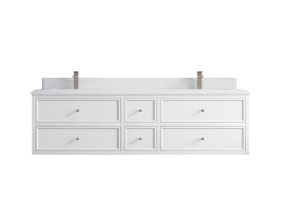 Roswell Floating 72 in. W x 22 in. D Double Sink Bathroom Vanity - Willow Bath and Vanity