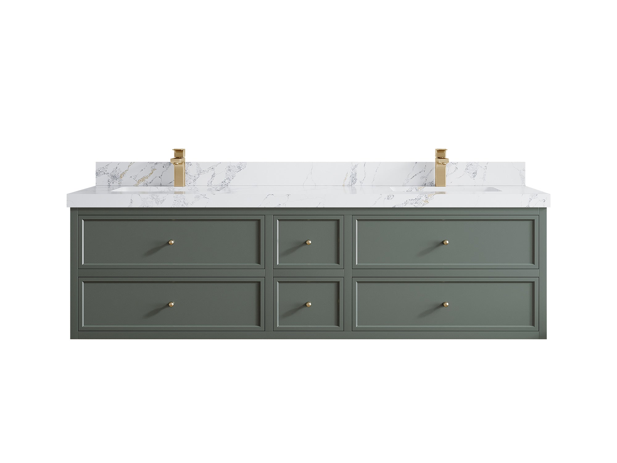 Roswell Floating 72 in. W x 22 in. D Double Sink Bathroom Vanity - Willow Bath and Vanity