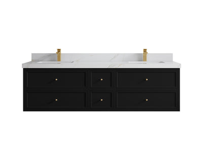 Roswell Floating 72 in. W x 22 in. D Double Sink Bathroom Vanity - Willow Bath and Vanity