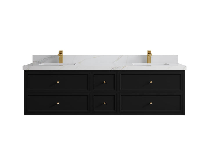 Roswell Floating 72 in. W x 22 in. D Double Sink Bathroom Vanity - photo 21