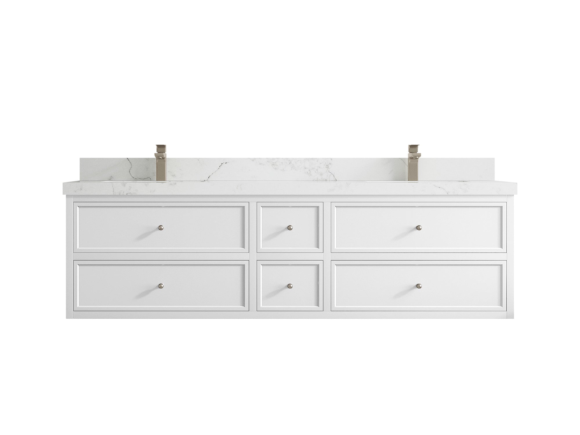 Roswell Floating 72 in. W x 22 in. D Double Sink Bathroom Vanity - Willow Bath and Vanity