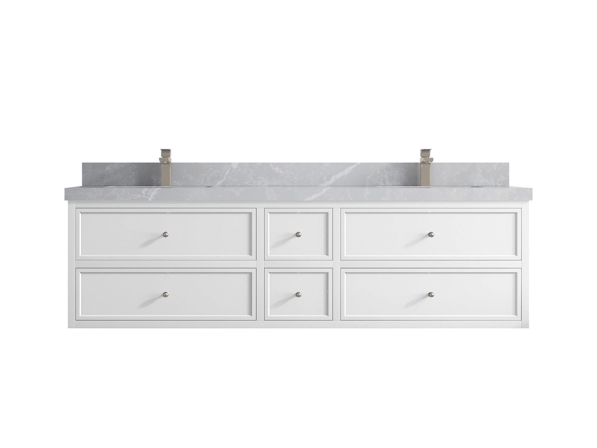 Roswell Floating 72 in. W x 22 in. D Double Sink Bathroom Vanity - Willow Bath and Vanity