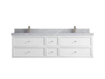 Roswell Floating 72 in. W x 22 in. D Double Sink Bathroom Vanity - Willow Bath and Vanity