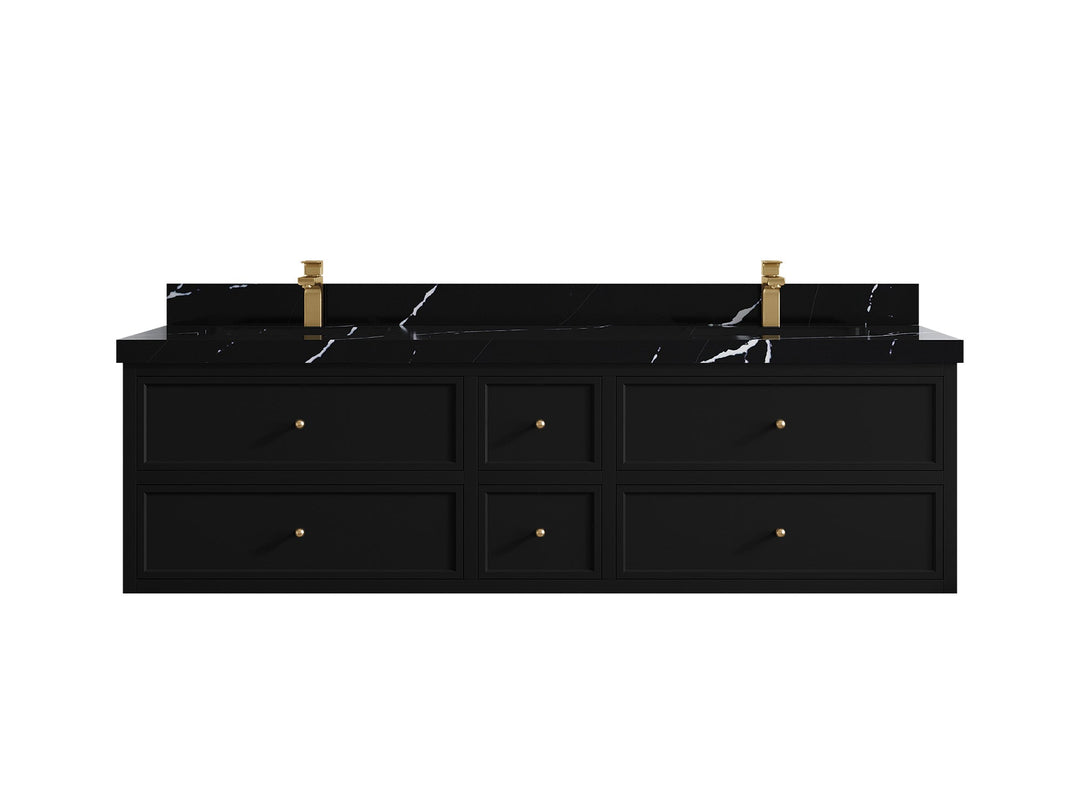 Roswell Floating 72 in. W x 22 in. D Double Sink Bathroom Vanity - Willow Bath and Vanity