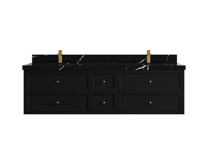 Roswell Floating 72 in. W x 22 in. D Double Sink Bathroom Vanity - photo 9