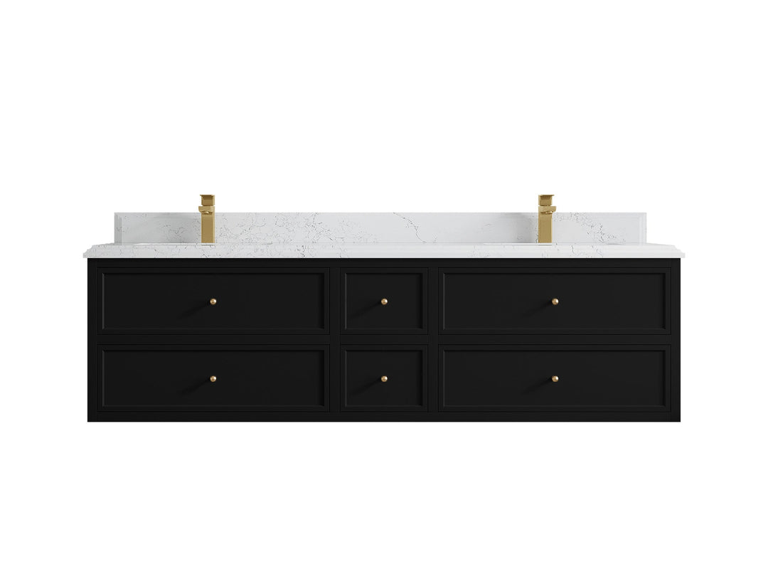 Roswell Floating 72 in. W x 22 in. D Double Sink Bathroom Vanity - Willow Bath and Vanity