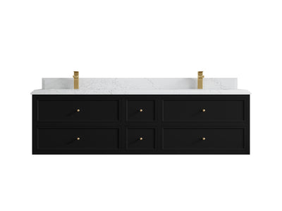 Roswell Floating 72 in. W x 22 in. D Double Sink Bathroom Vanity - Willow Bath and Vanity