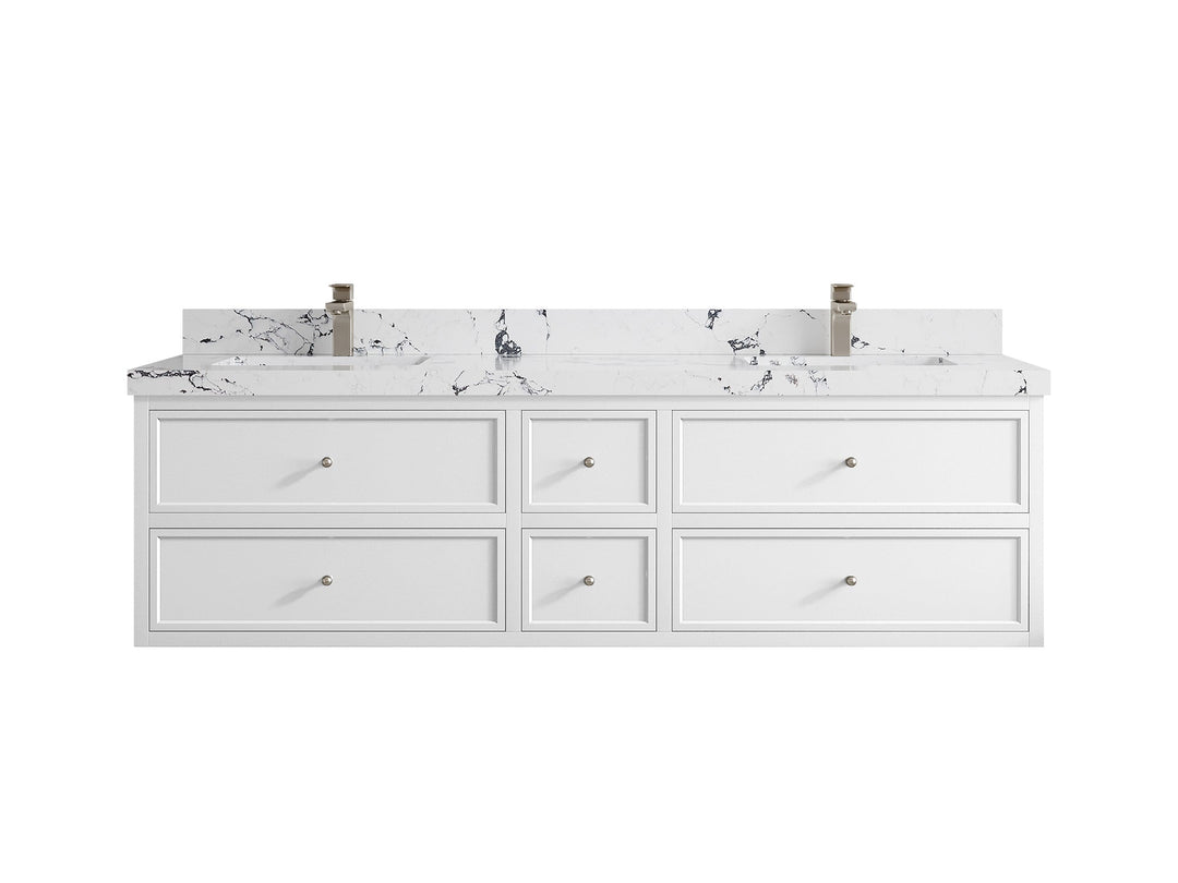 Roswell Floating 72 in. W x 22 in. D Double Sink Bathroom Vanity - Willow Bath and Vanity