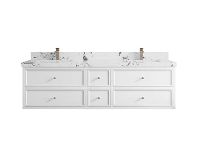 Roswell Floating 72 in. W x 22 in. D Double Sink Bathroom Vanity - Willow Bath and Vanity