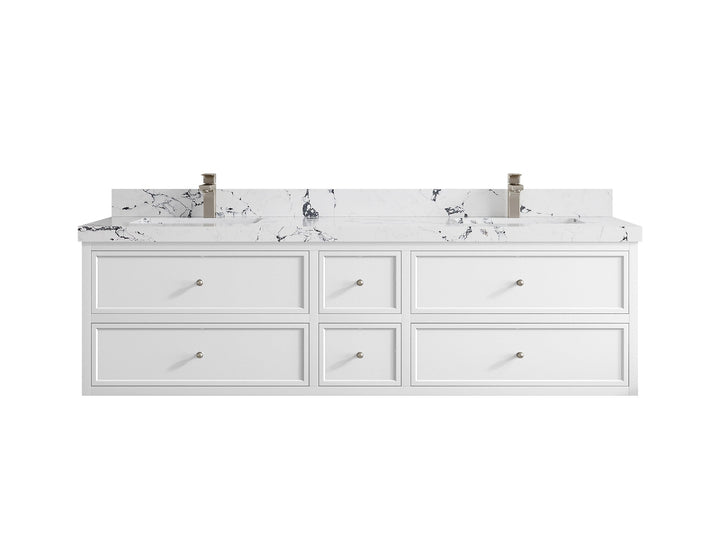 Roswell Floating 72 in. W x 22 in. D Double Sink Bathroom Vanity - photo 41