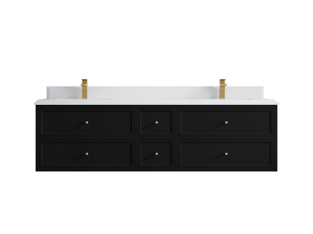 Roswell Floating 72 in. W x 22 in. D Double Sink Bathroom Vanity - Willow Bath and Vanity