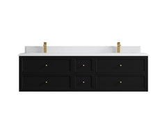 Roswell Floating 72 in. W x 22 in. D Double Sink Bathroom Vanity - photo 27