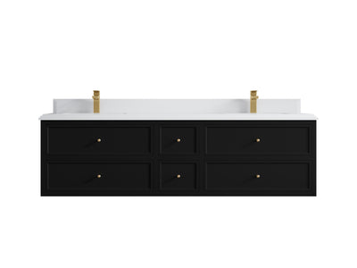 Roswell Floating 72 in. W x 22 in. D Double Sink Bathroom Vanity - Willow Bath and Vanity