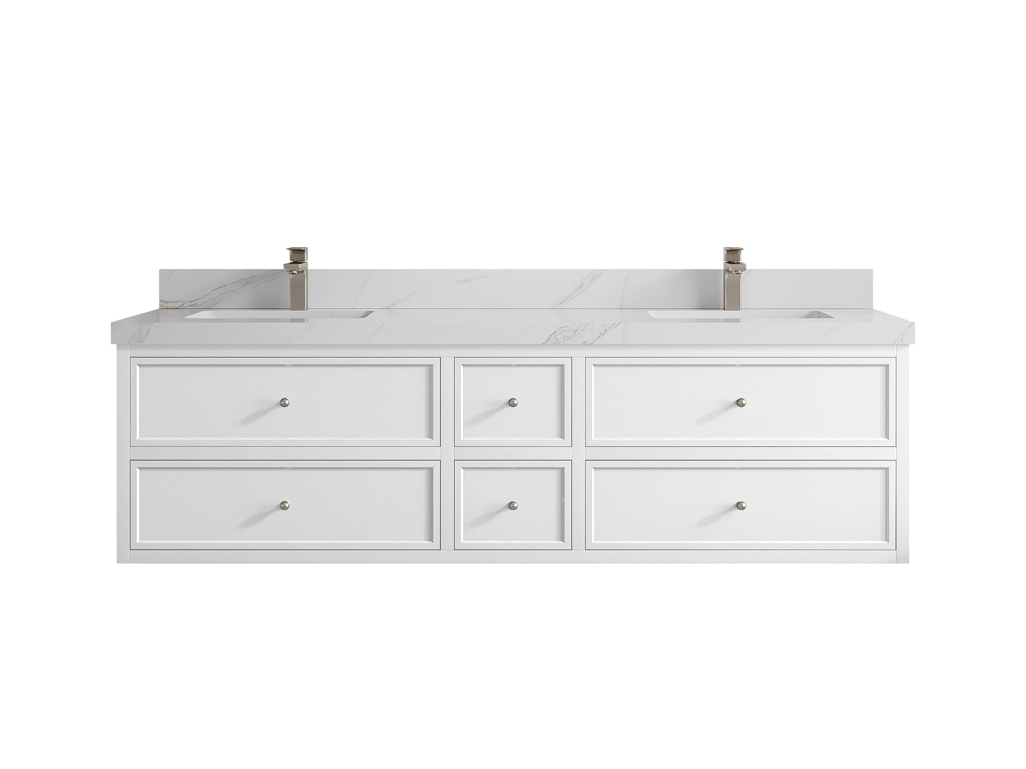 Roswell Floating 72 in. W x 22 in. D Double Sink Bathroom Vanity - Willow Bath and Vanity