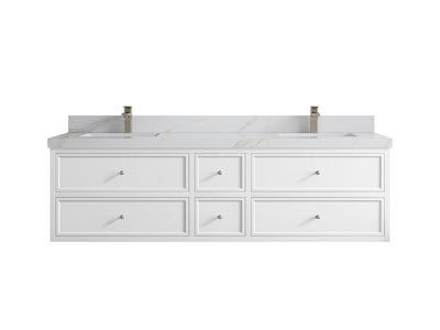 Roswell Floating 72 in. W x 22 in. D Double Sink Bathroom Vanity - Willow Bath and Vanity