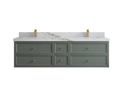 Roswell Floating 72 in. W x 22 in. D Double Sink Bathroom Vanity - Willow Bath and Vanity