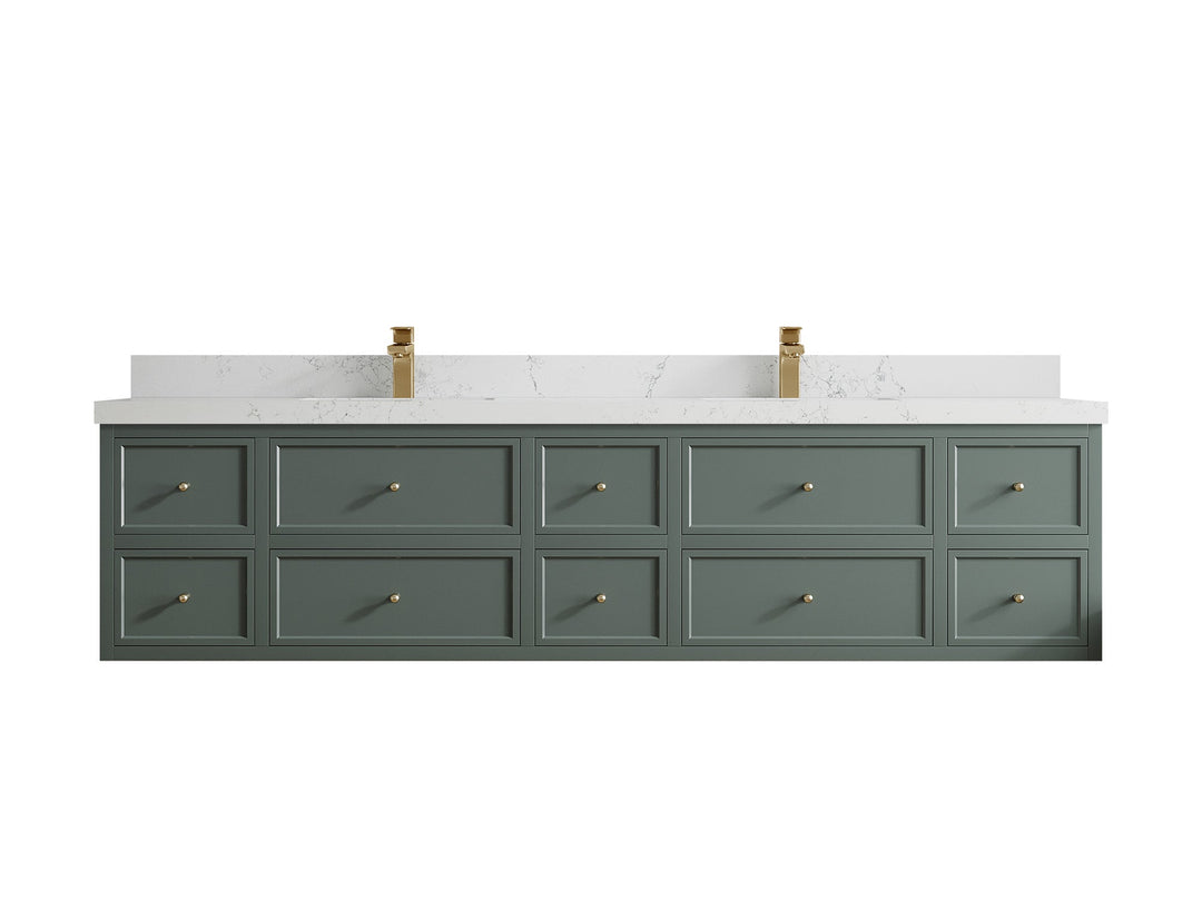 Roswell Floating 84 in. W x 22 in. D Double Sink Bathroom Vanity - Willow Bath and Vanity