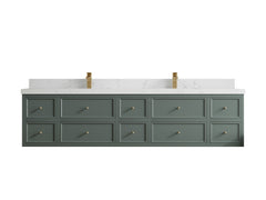 Roswell Floating 84 in. W x 22 in. D Double Sink Bathroom Vanity - photo 29