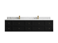 Roswell Floating 84 in. W x 22 in. D Double Sink Bathroom Vanity - photo 25